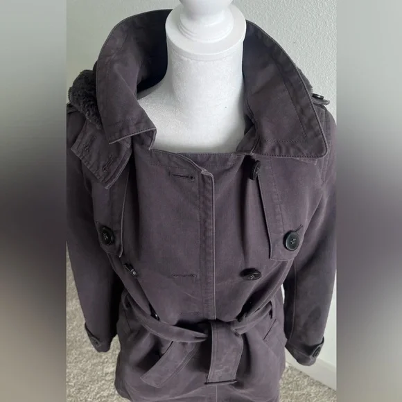 Comptoir Des Cotonniers women’s Purple Trench Coat with warm layer small $650 - Picture 2 of 16